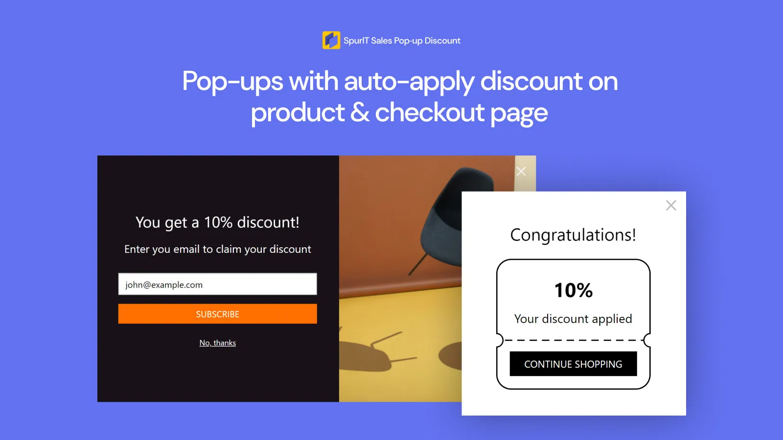 SpurIT Sales Pop‑up Discount
